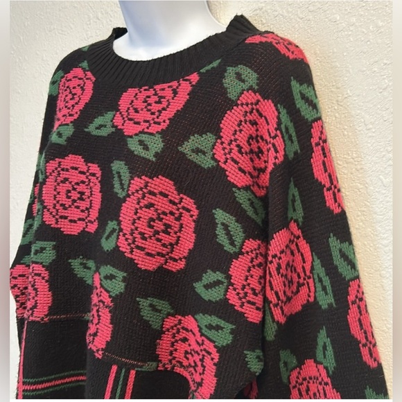 Vintage Marcella Tricot Checkered Rose Sweater - Picture 7 of 13